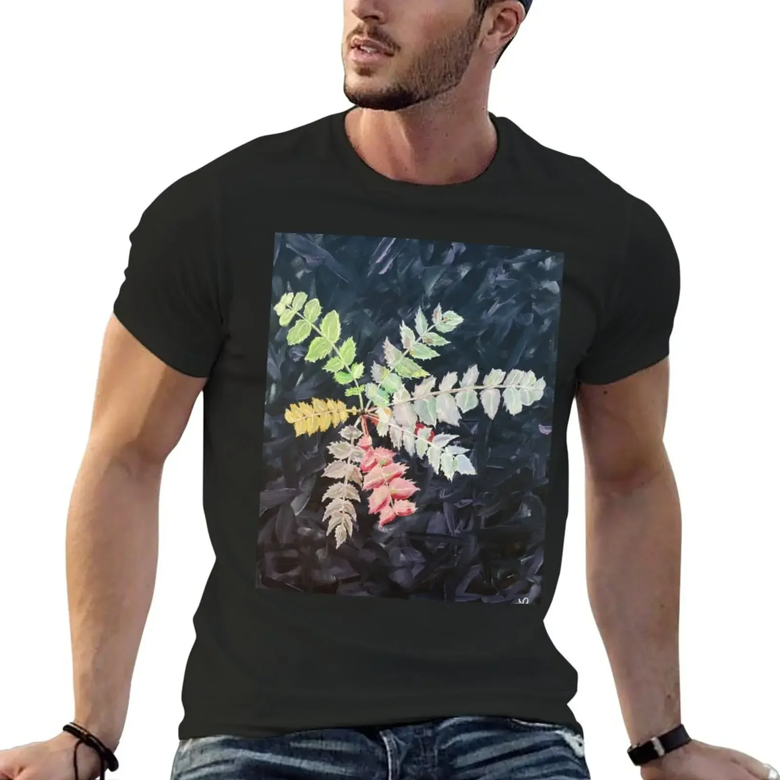 Growing Pains, botanical painting T-Shirt oversized t shirt Aesthetic clothing plus size tops t shirts for men cotton