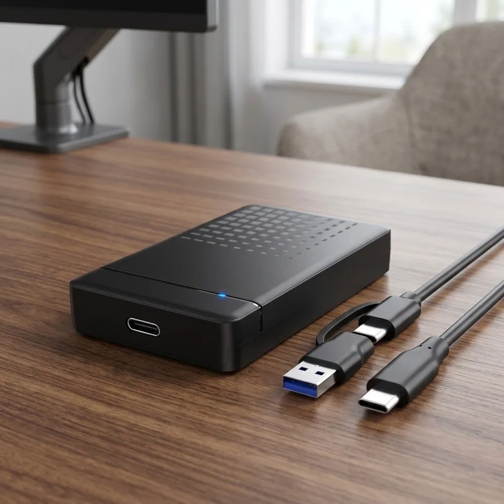 USB 3.1 To MSATA Tool-Free External Hard Drive 6Gbps High-speed Transmission Adapter External Hard Disk Case For Laptop Computer