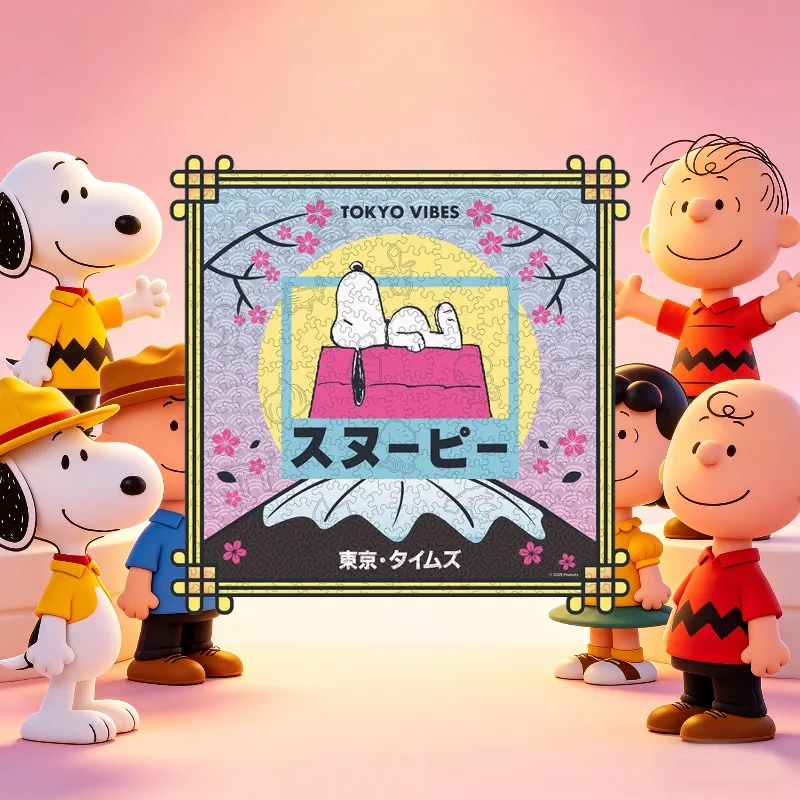 

Деревянный пазл Tokyo Vibes Peanuts Snoopy в стиле аниме для взрослых, ретро-пазл в японском стиле, комикс-пазл, игрушка для снятия стресса, праздничные подарки