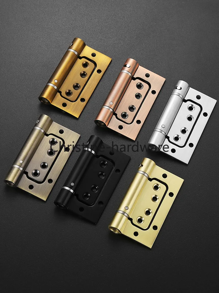 Invisible Door Hinges Stainless Steel Spring Butt Hinge Automatic Rebound Folding Damping Folding Positioning Closed Hinge