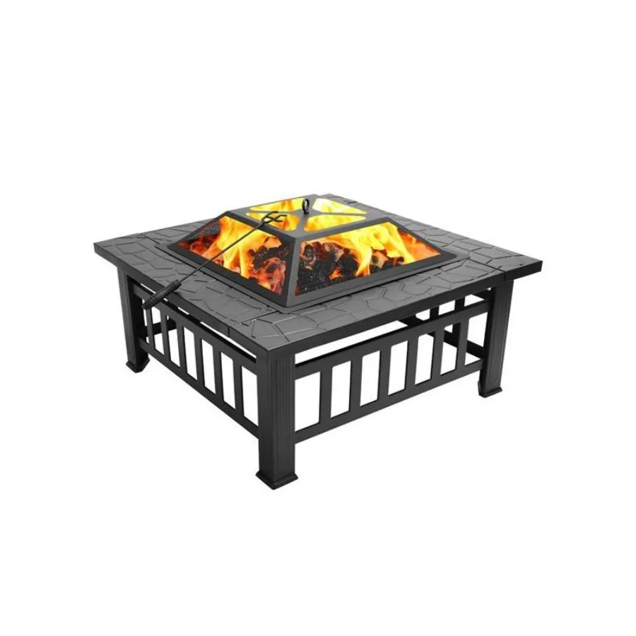 

Outddor Patio Garden Beach Camping Bonfire Party Fire Pit With BBQ Grill