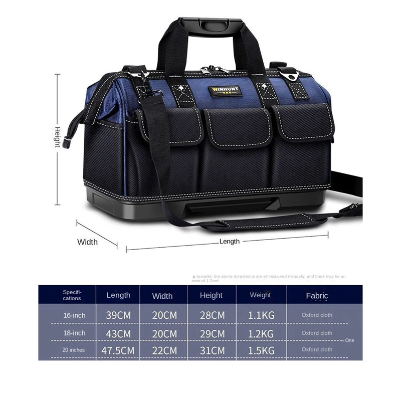 Multifuncional ferramenta eletricista saco, Impermeável e resistente ao desgaste sacos ferramenta, Oxford pano