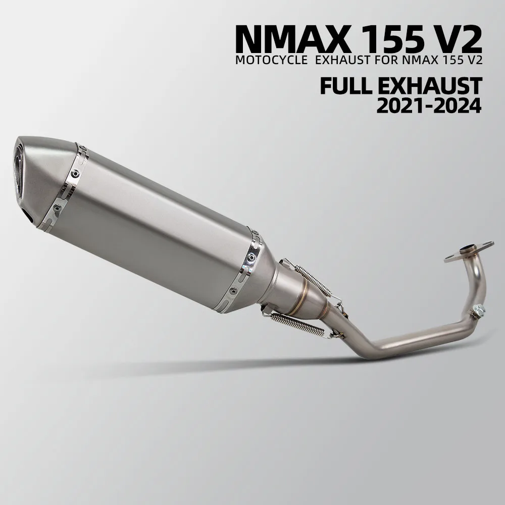

NMAX Exhaust System For Yamaha NMAX155 V2 2021-2024 Motorcycle Escape Header Tube 370MM Muffler with DB Killer Scooter Kit