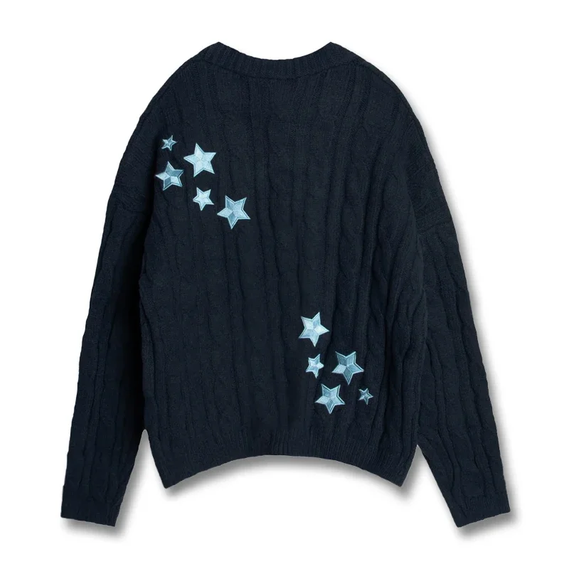 Midnights Knit Cardigan Embroidery Star Knitted Sweater Top Men Women Knitwear Coat 001