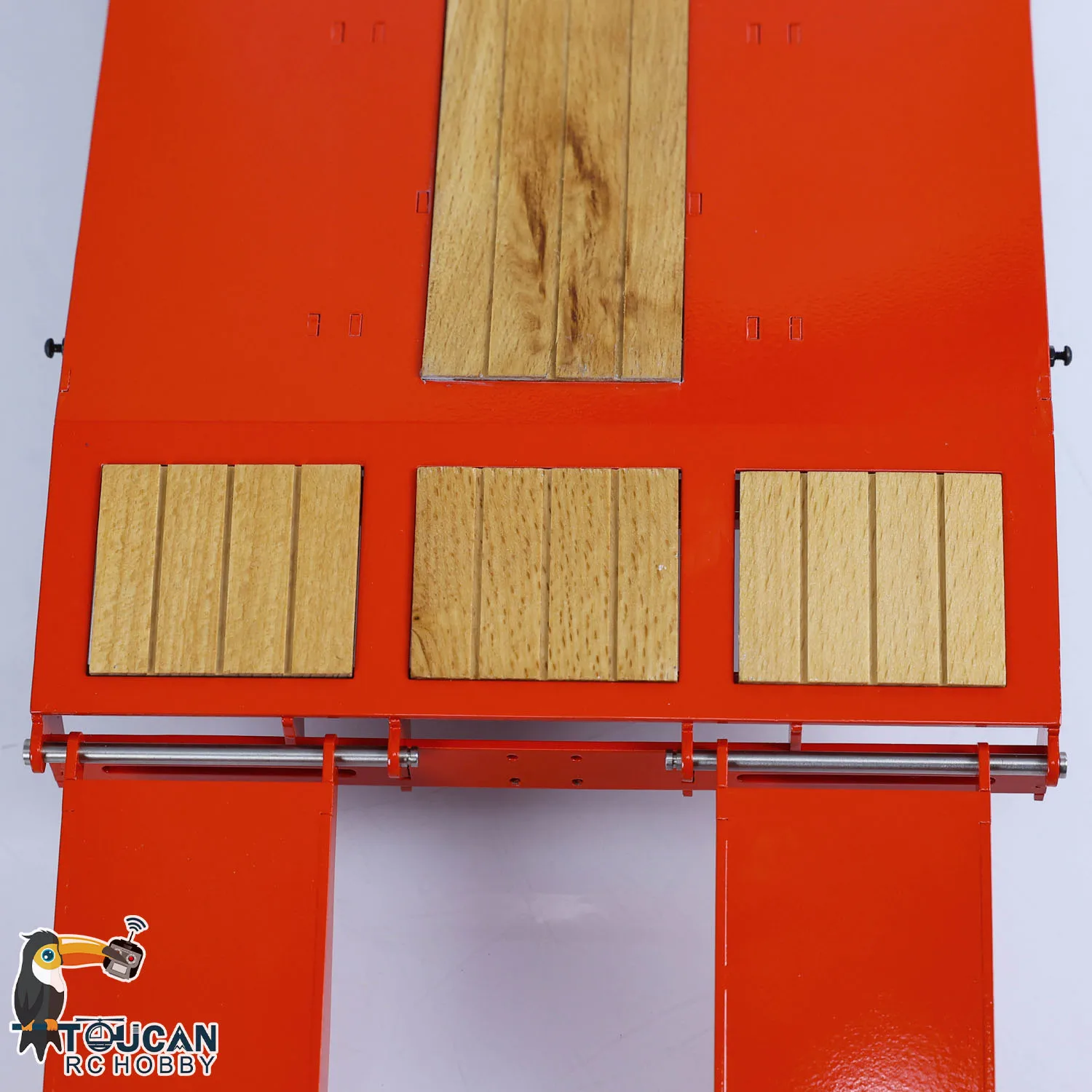 

Металлический прицеп-платформа LESU RC 1/14, окрашенная модель для радиоуправляемого гидравлического самосвала/грузовика, радиоуправляемая машинка THZH1774