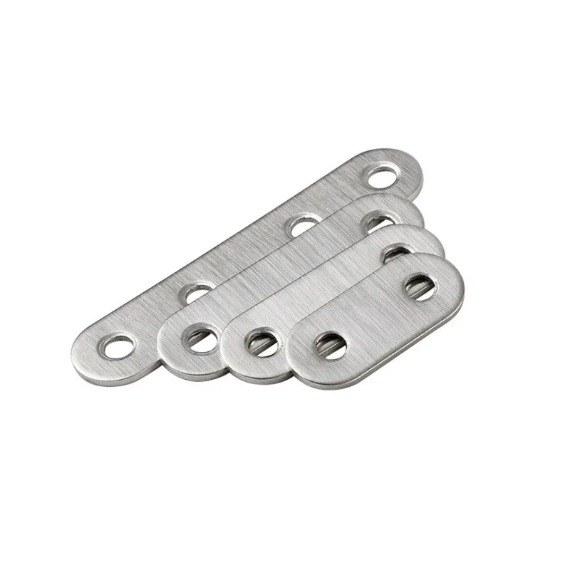Stainless Steel Flat Straight Brace Bracket Mending Fixing Connection Plate For Furniture Repairing Corner Brackets﻿ 40mm-300mm
