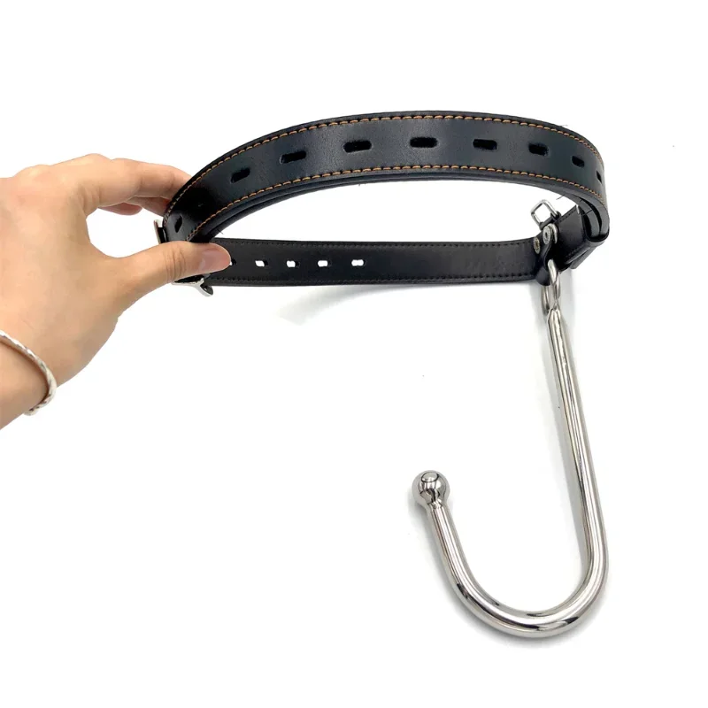 Ceinture de Chasteté en Cuir Réglable en Acier Inoxydable, 5 Boules à Crochet TANanal, BDSM, Bondage, Contraintes, Bouchons de Fesses, Jouets Sexuels pour Adultes