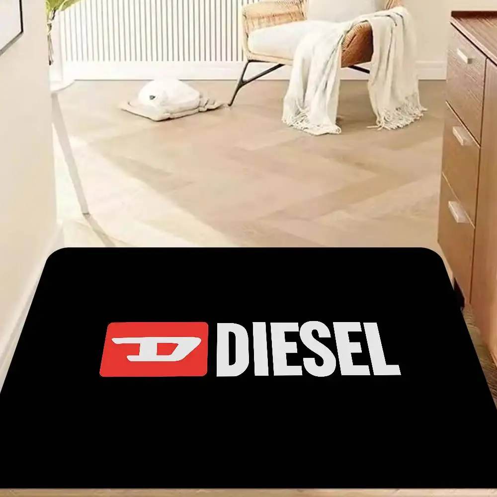 D-DIESEL Logo Bathroom Mat Anti-slip Absorb Water Long Strip Cushion Bedroon Mat Hotel Decor Mat