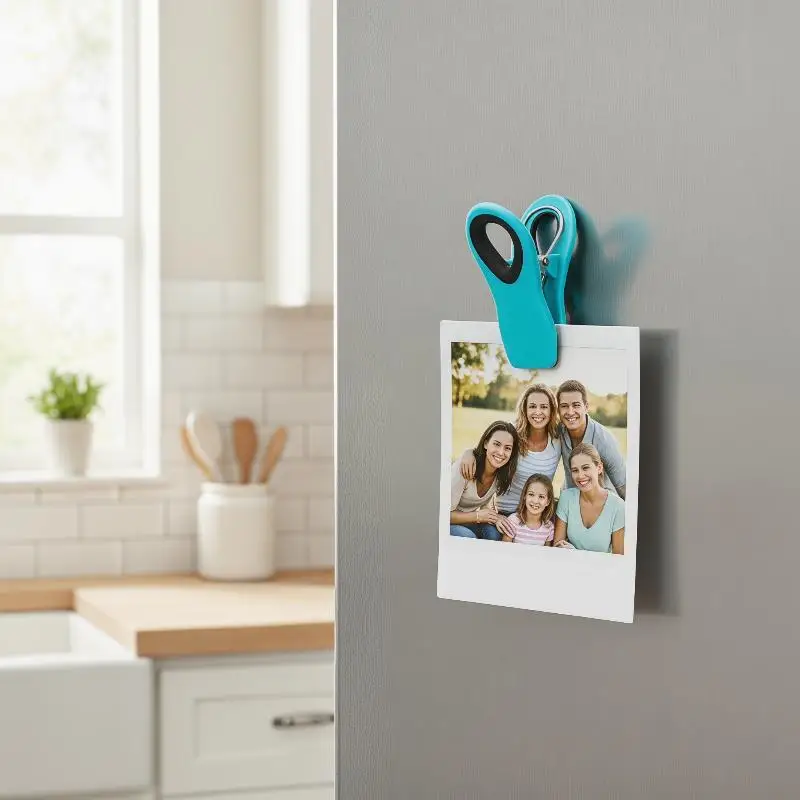 Moisture-proof Refrigerator Magnetic Clip Food Grade Strong Magnet Memo Note Magnet Clip Non-slip Food Sealing Clip Food