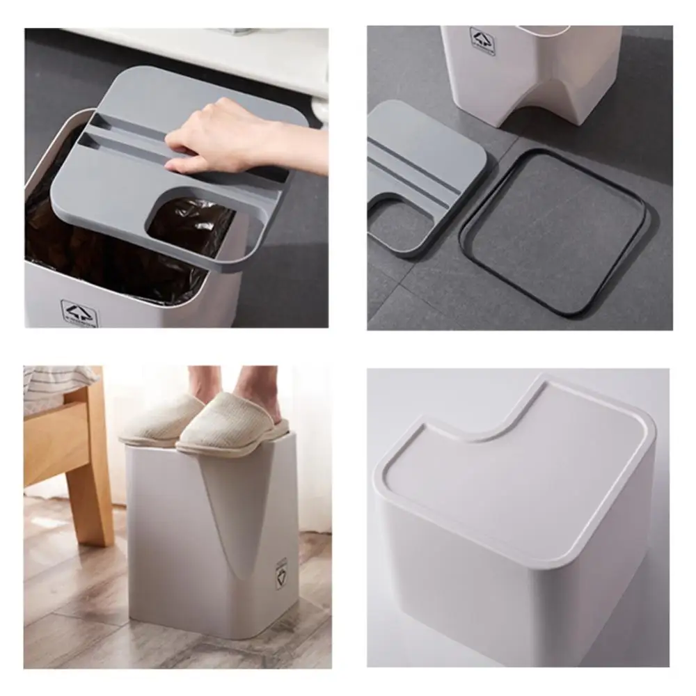 Waste Bins Kitchen Bathroom Dry And Wet Separation Trash Can Rubbish Bin Toilet Garbage Bin Recycle Stacked Sorting Trash Bin