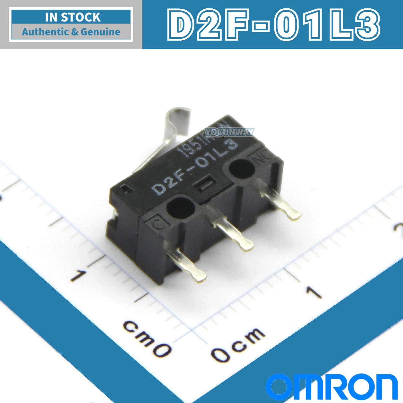 Microinterruptor OMRON D2F-01L3 con Punto Gris, Nuevo Interruptor de Límite Original para Reparación de Botones de Ratón, Venta al Por Mayor