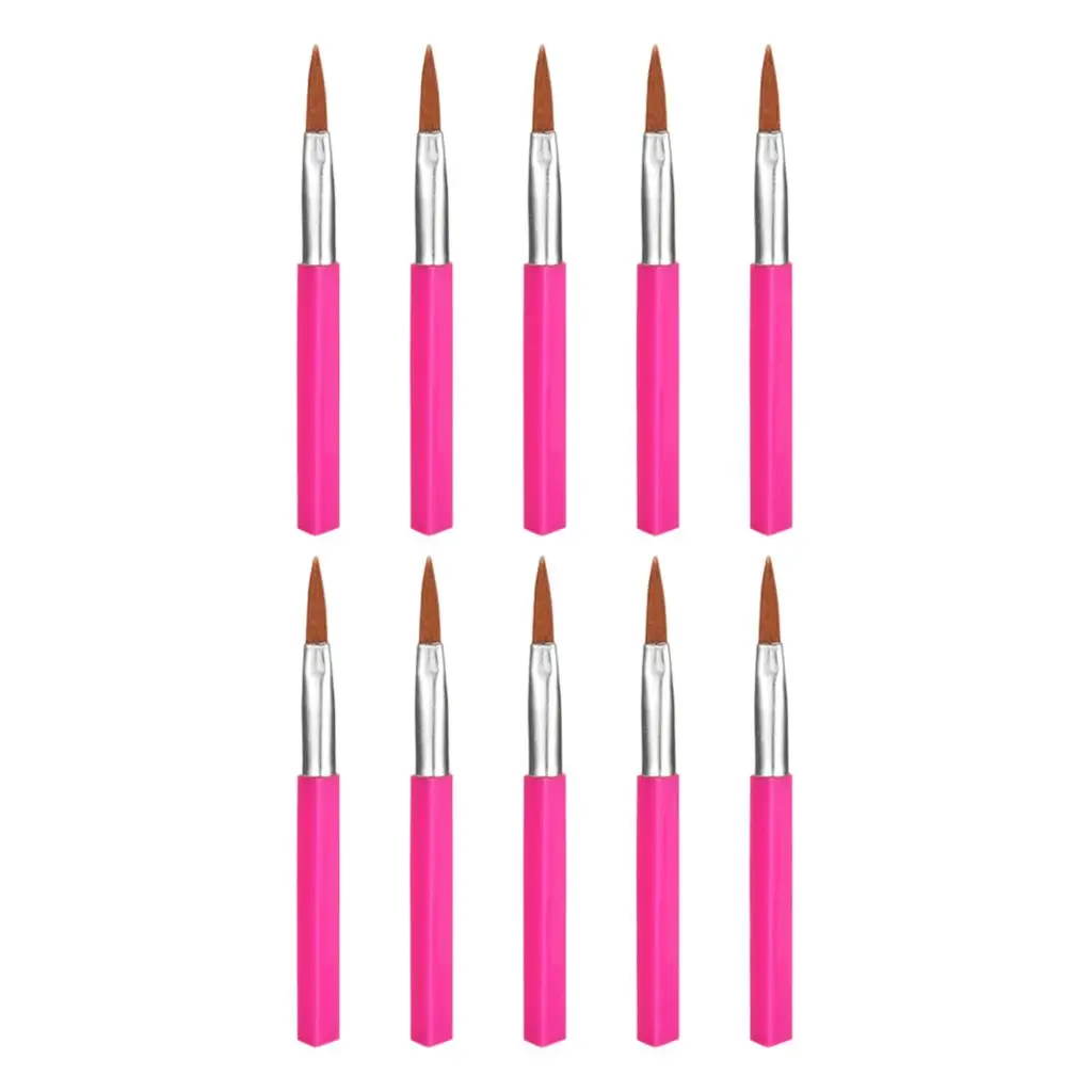 Juego de pinceles para delineador de ojos multiusos, Kit de pinceles cosméticos profesionales de acero inoxidable y fibra rosa y rojo para entusiastas del maquillaje