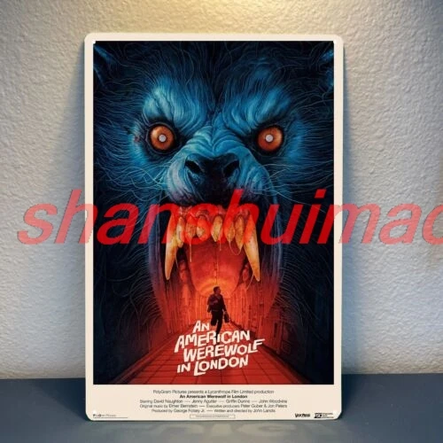 shui An American Werewolf in London Movie Metal Poster Collectable Tin Sign - 20x30cm 1pc