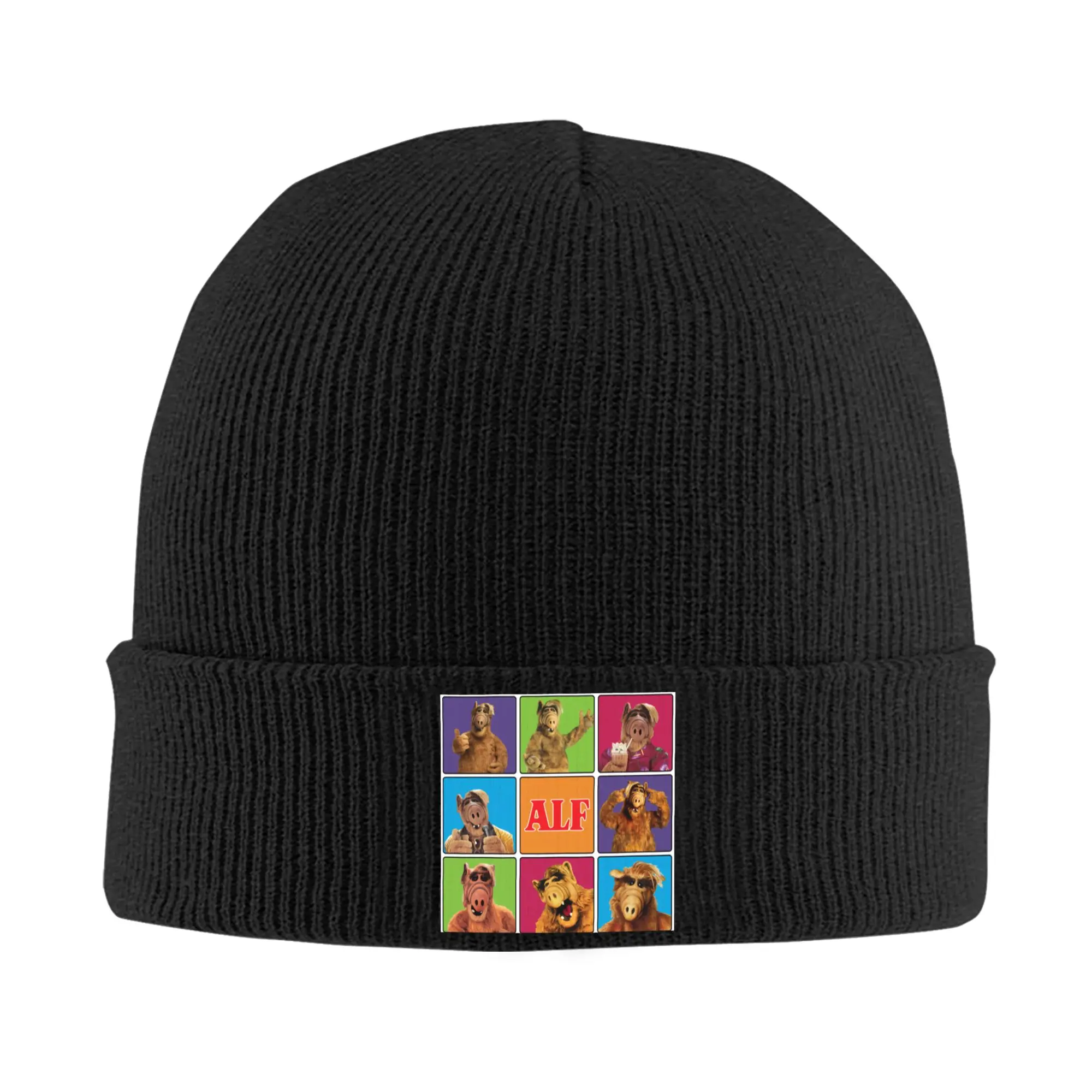 Alien Life Form ALF Meme Collage Beanie Cap Warm Bonnet Homme Knitting Hat Street Ski Sci Fi TV Show Skullies Beanies Hat