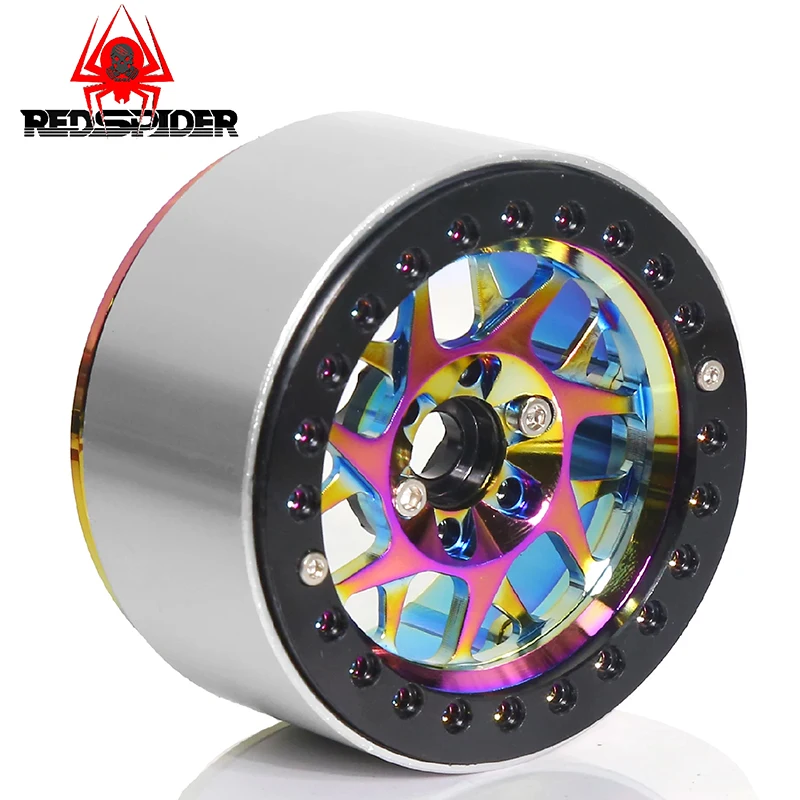 عجلات Beadlock مقاس 1.9 بوصة (4 قطع) - سبائك الألومنيوم لمحور SCX10/90046، TRX4، VS4-10، Redcat Gen8 - 1/10 RC الزاحف #4