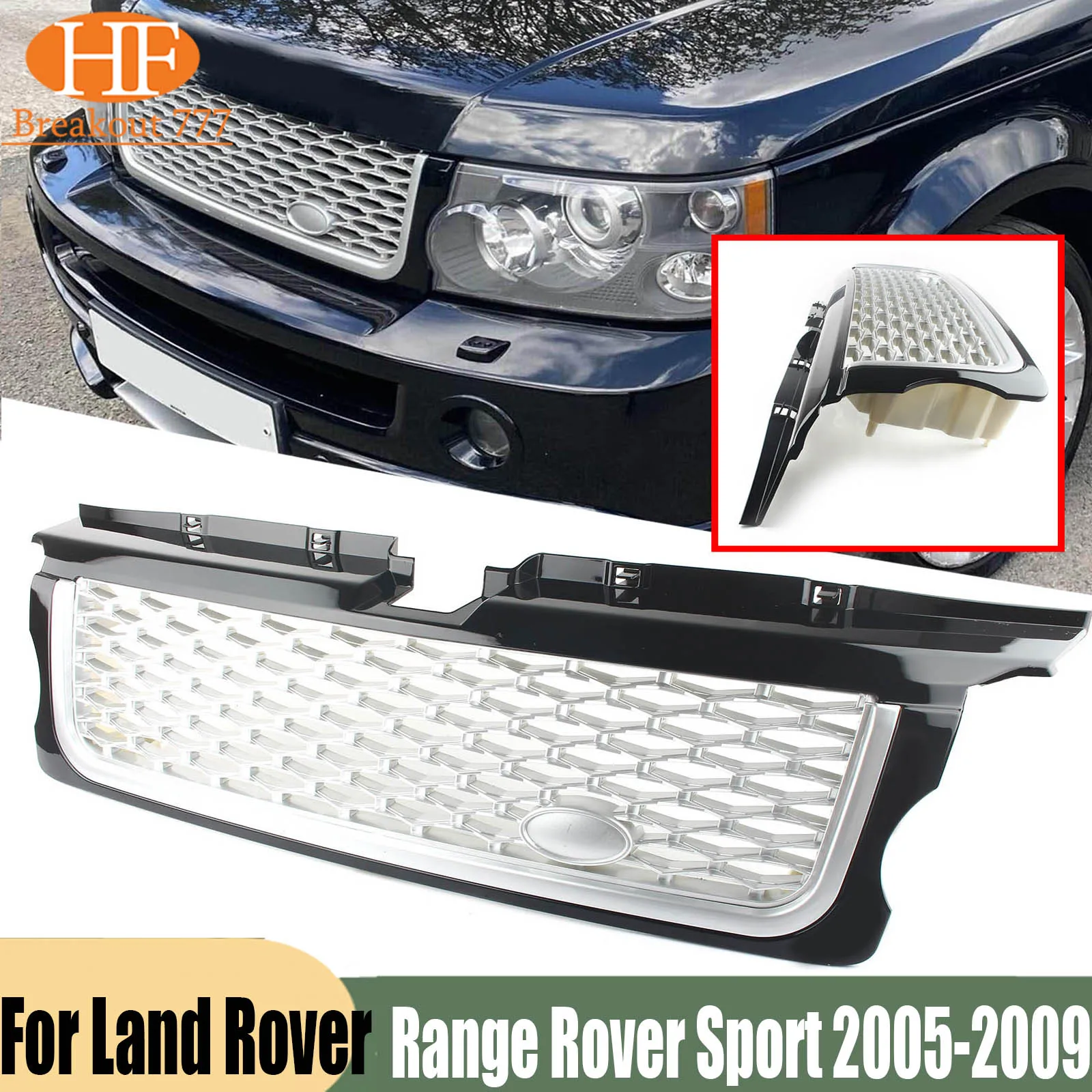 Front Bumper Grille Car Grill for Land Rover Range Rover Sport 2005-2009