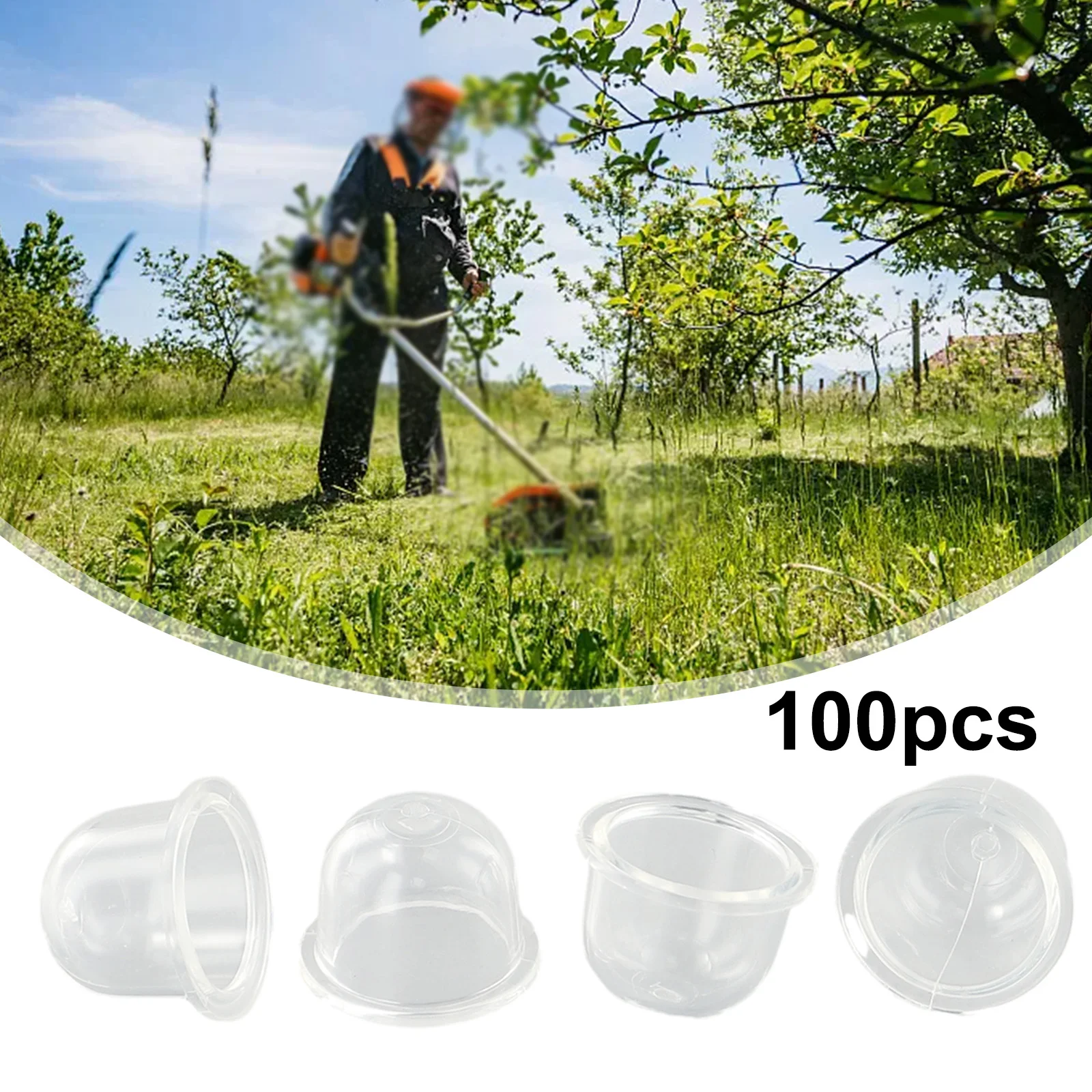 

100PCS Primer Bulb Transparent Primer Lamps Replacement For Chainsaws Blower Trimmer Brushcutter Garden Power Tool Accessories