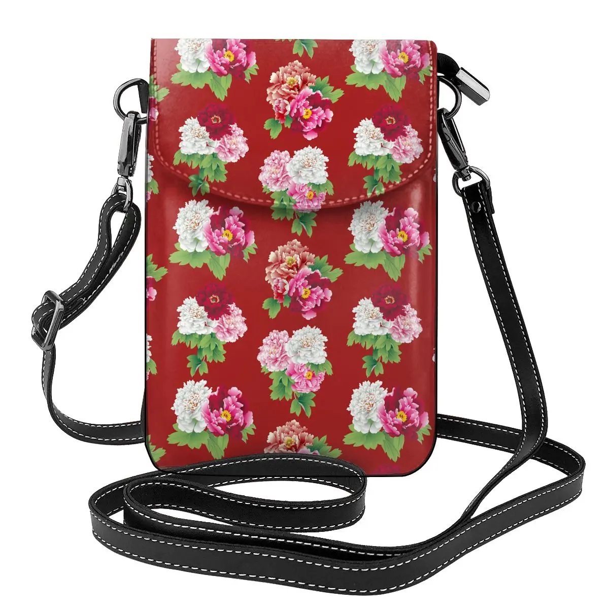 Tropical Vibes Flower Shoulder Bag Hawaii Fashion Woman Gift Women Bags Stylish Leather Travel Purse