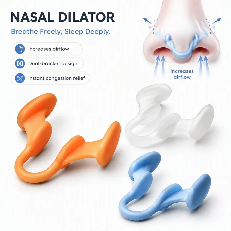 Comfortable Silicone Nasal Dilator, Reusable Nose Vent Clip, Anti‑Snoring Helper, Soft Nose Support for Better Night Breathing