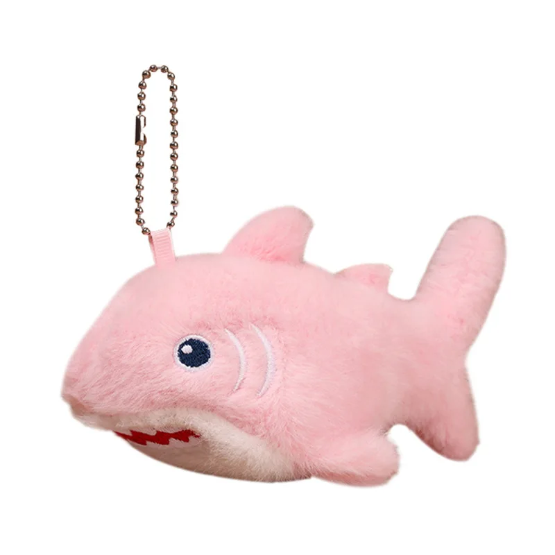 Leuke 15 cm leuke haai hanger knuffels cartoon simulatie zeedieren kleine haai pluche pop rugzak decor sleutelhanger cadeau