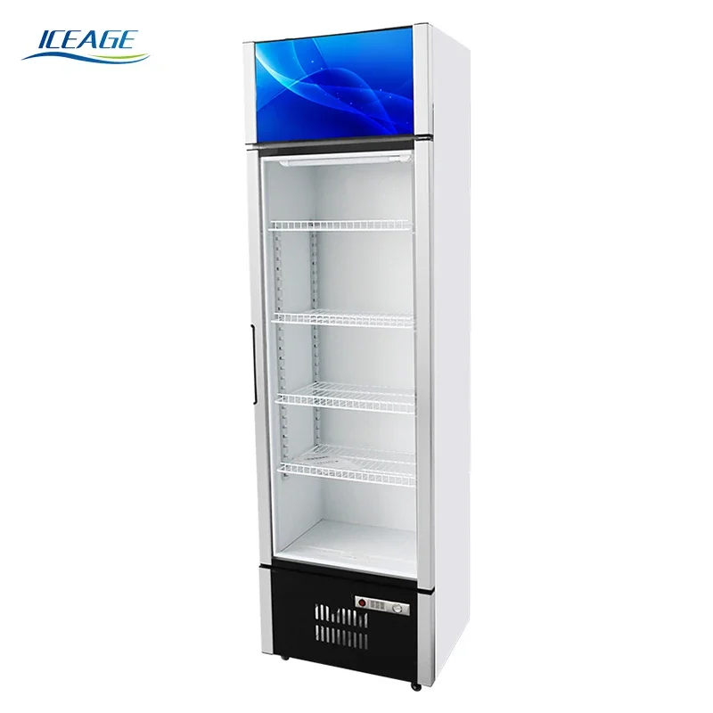 Factory direct supermarket convenience store beverage Glass door refrigerator one two  three door beverage cabinet