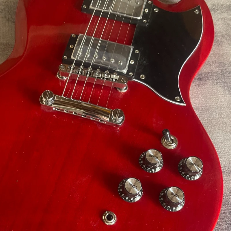 Red SGT Electric Guitar Black Small Guard Board Rosewood Neck HH Pickup Punk Blues All-around Best Seller Free Shipping