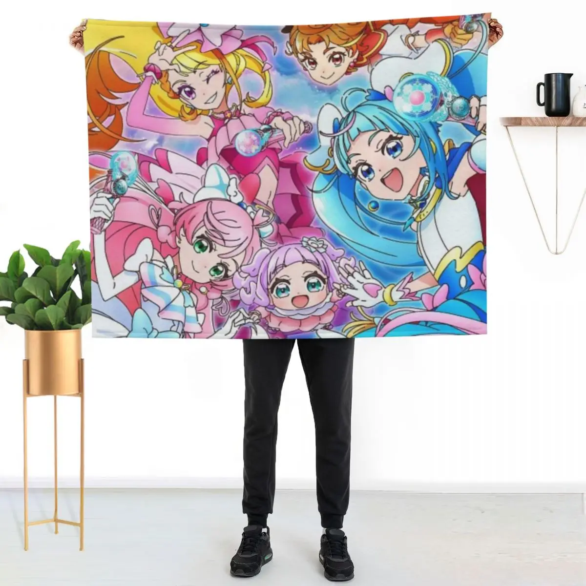 

Hirogaru Sky Precure - Cover Post Throw Blanket Warm Plush Fuzzy Blanket for Living Room