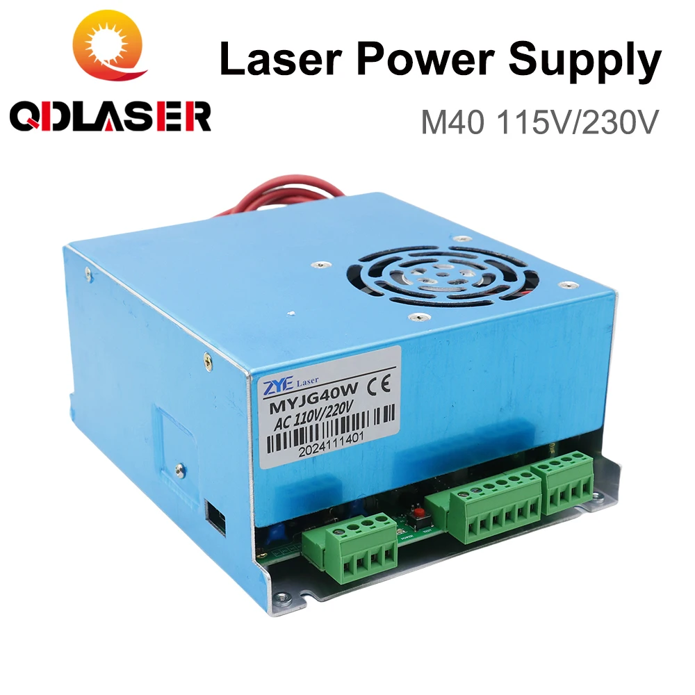 40W CO2 Laser Power Supply M40WT 110V/220V for Laser Tube Engraving Cutting Machine Model A