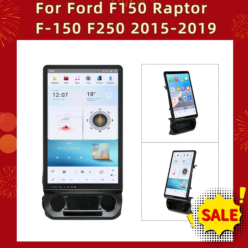 Android 14 CarPlay Auto Car Radio For Ford F150 Raptor F-150 F250 2015-2019 Screen 16.8