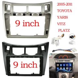 2 Din Car Stereo Radio Frame Fascia Cover Trim Kit pannello per Toyota Yaris Vitz Platz 2005 2006 2007 2008 2009 2010 2011