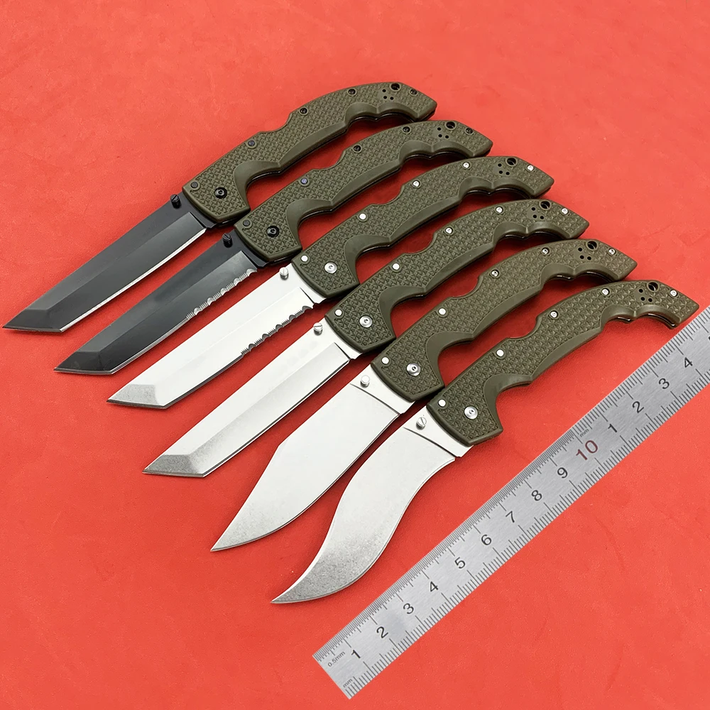 Cold 12.26in Voyager Large Folding Knife 8Cr13Mov Steel Blade Outdoor Military Combat Knife Professional Hunting Knives EDC Tool