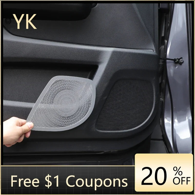 

Stainless Steel Silver Car Speaker Door Loudspeaker Cover Trim Interior Car Accessories For Honda Pilot 2016-2022