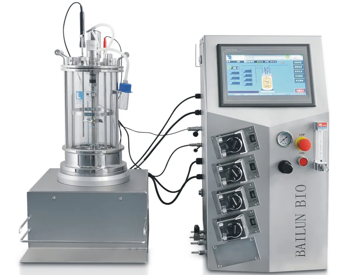 Bailun Laboratory Bench Top GMP Mechanical Stirring 5L Fermenter Glass Bioreactor Cultivation Microbial Yeast Fungi BLBIO-5GCA