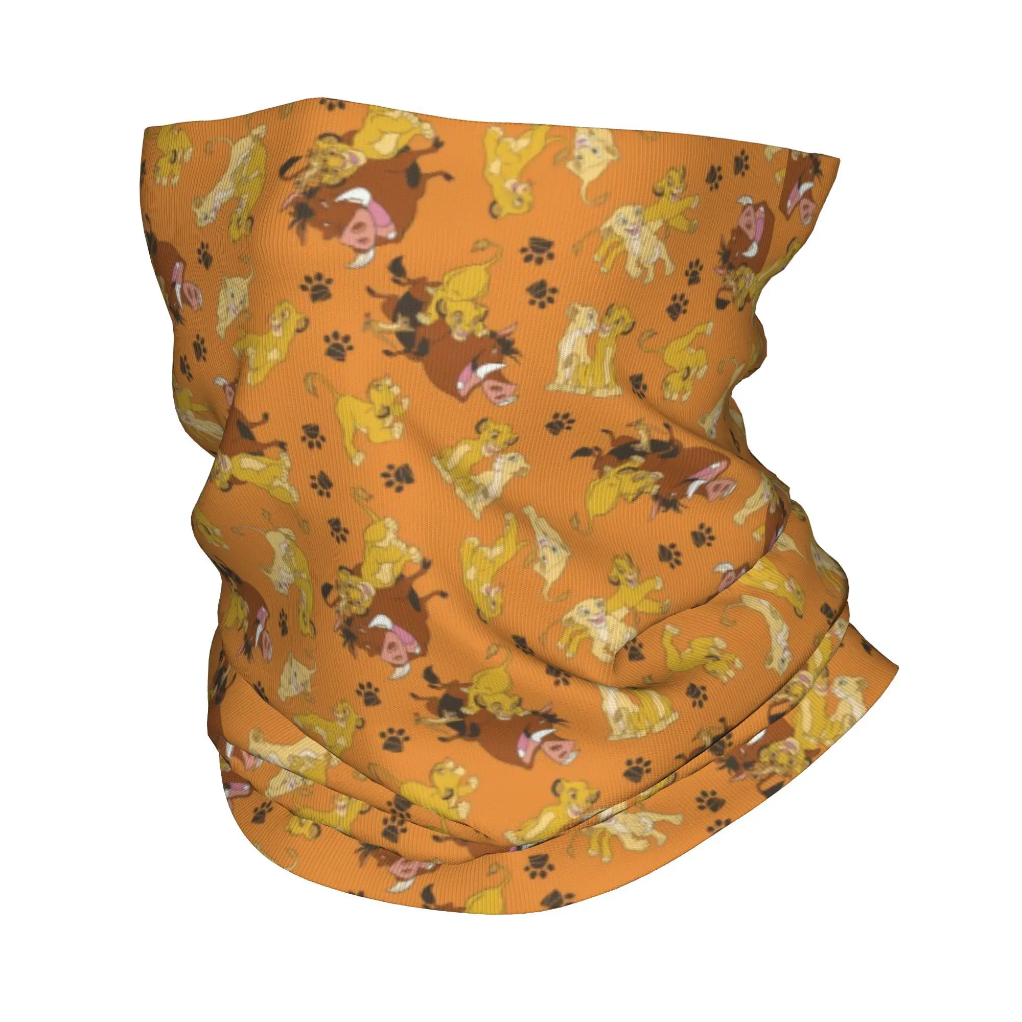 Custom The Lion King Cartoon Neck Gaiter Women Men UV Protection Winter  Bandana Scarf for Cycling