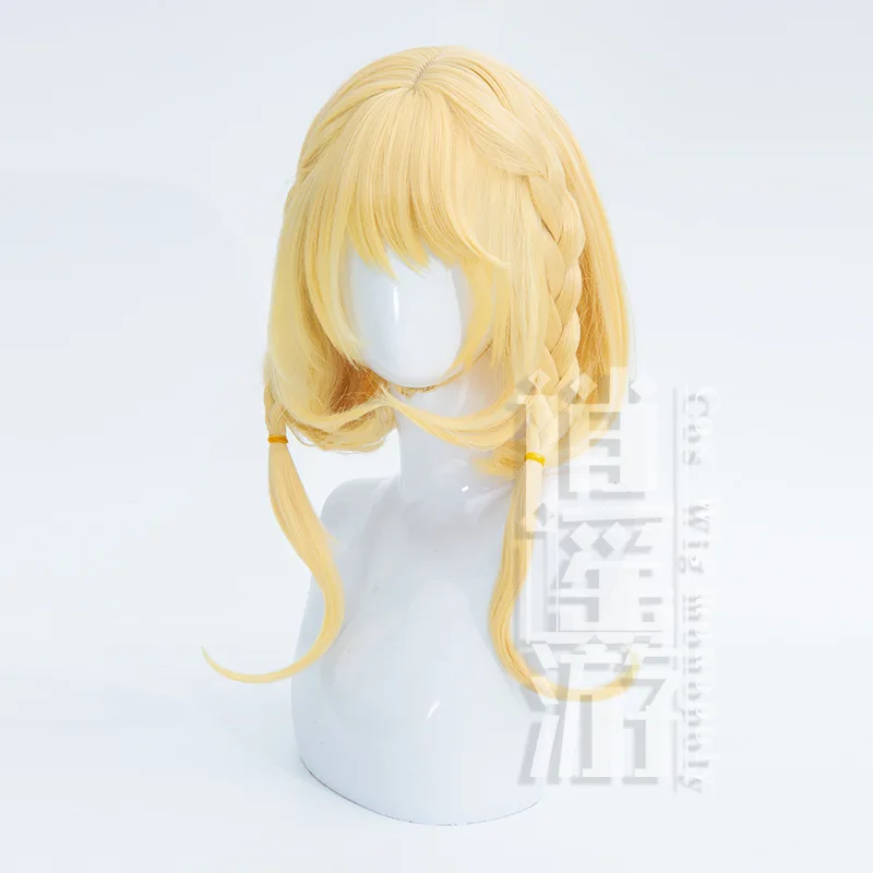 Anime Honor of Kings Yao Cos Wig 45CM Golden Short Hair Heat Resistant Synthetic Hair Halloween Party Cosplay Wigs+Wig Cap