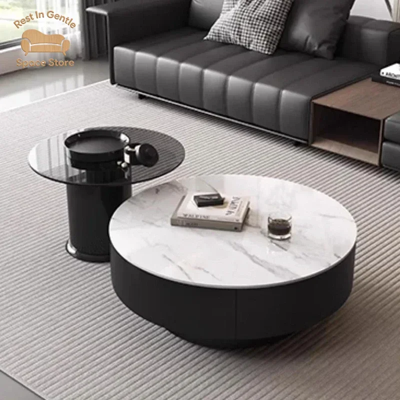Aesthetic Round Coffee Table Books Moving Minimalist Cheap Simple Side Table Nordic Designer Mesa Auxiliar Postmodern Furniture