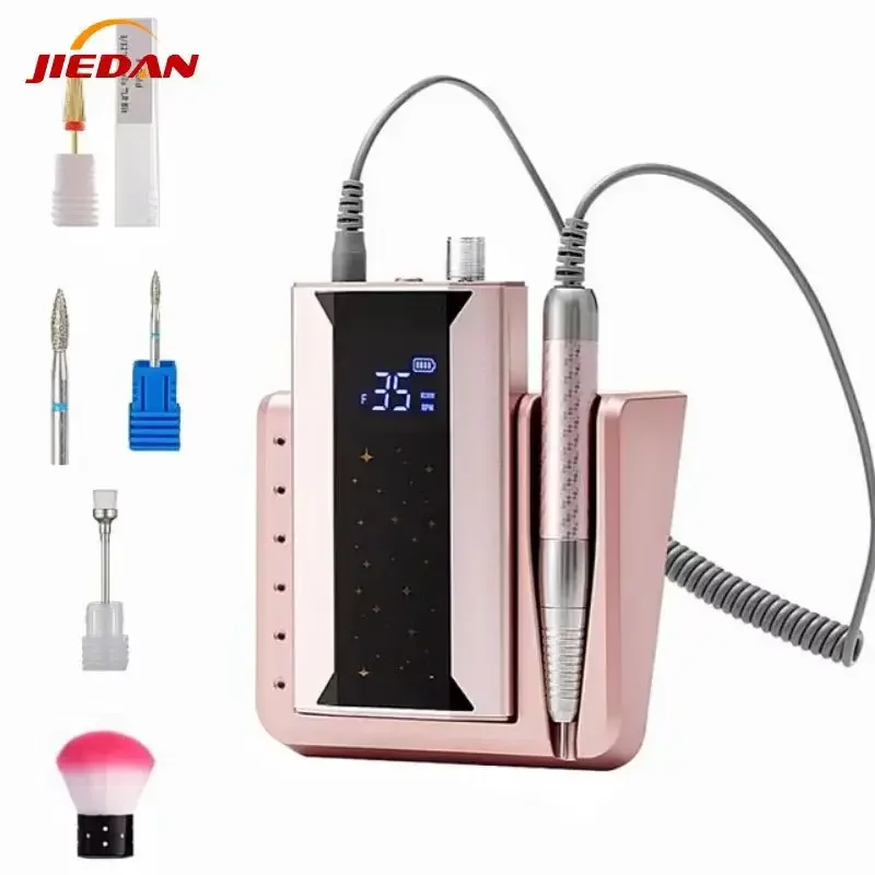 Brushless Nail Drill Lasting 40000RPM Nail Drill Machine 85W Handle Manicure Portable Tool Nail Drill