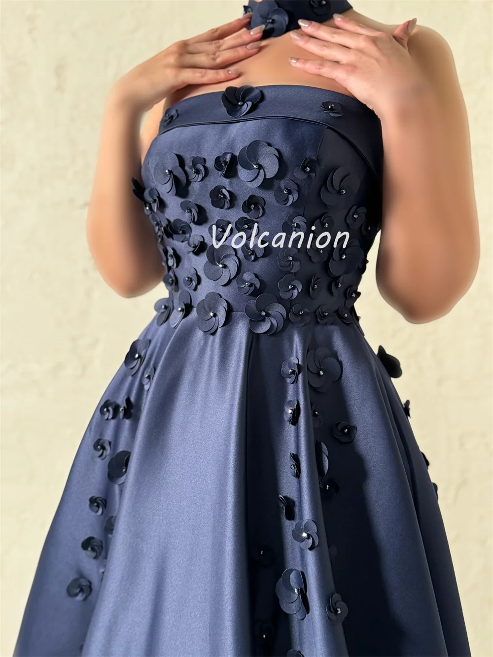 Индивидуальные современные стильные модные шармезные цветы со стразами трапециевидной формы без бретелек длинные платья на заказ платья для особых случаев классические ретро