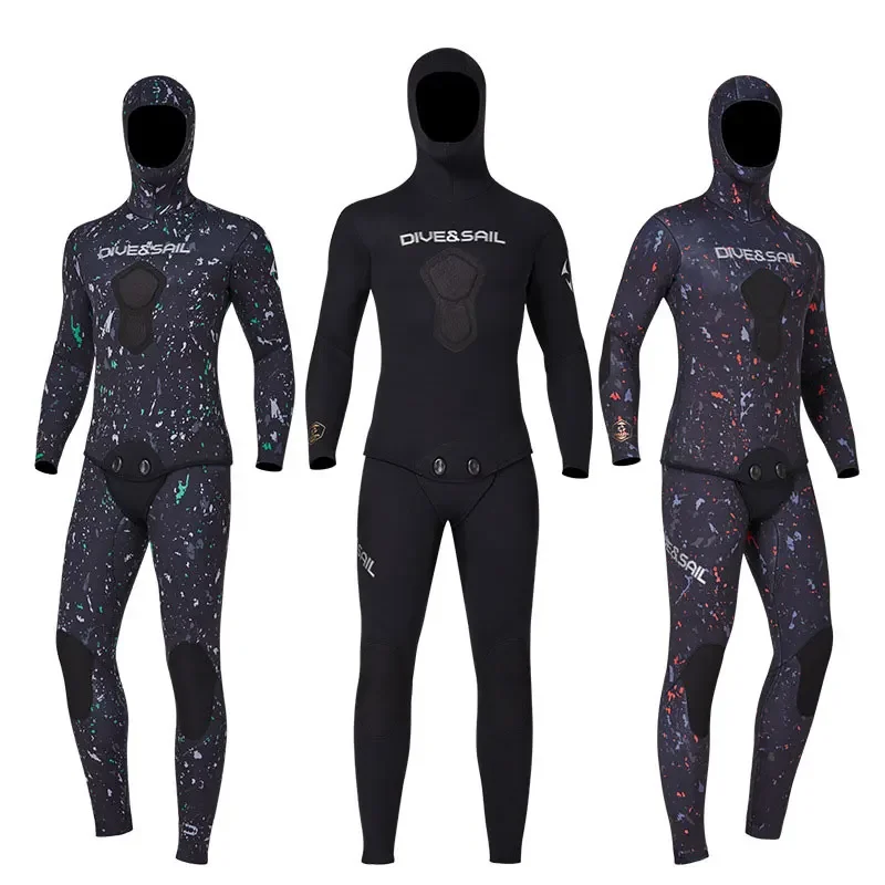 

3MM/5MM/7MM CR Neoprene Wetsuit Open Cell Free Diving Suit Camouflage Fullsuit Mens Snorkeling Swimming Spearfishing Wetsuit