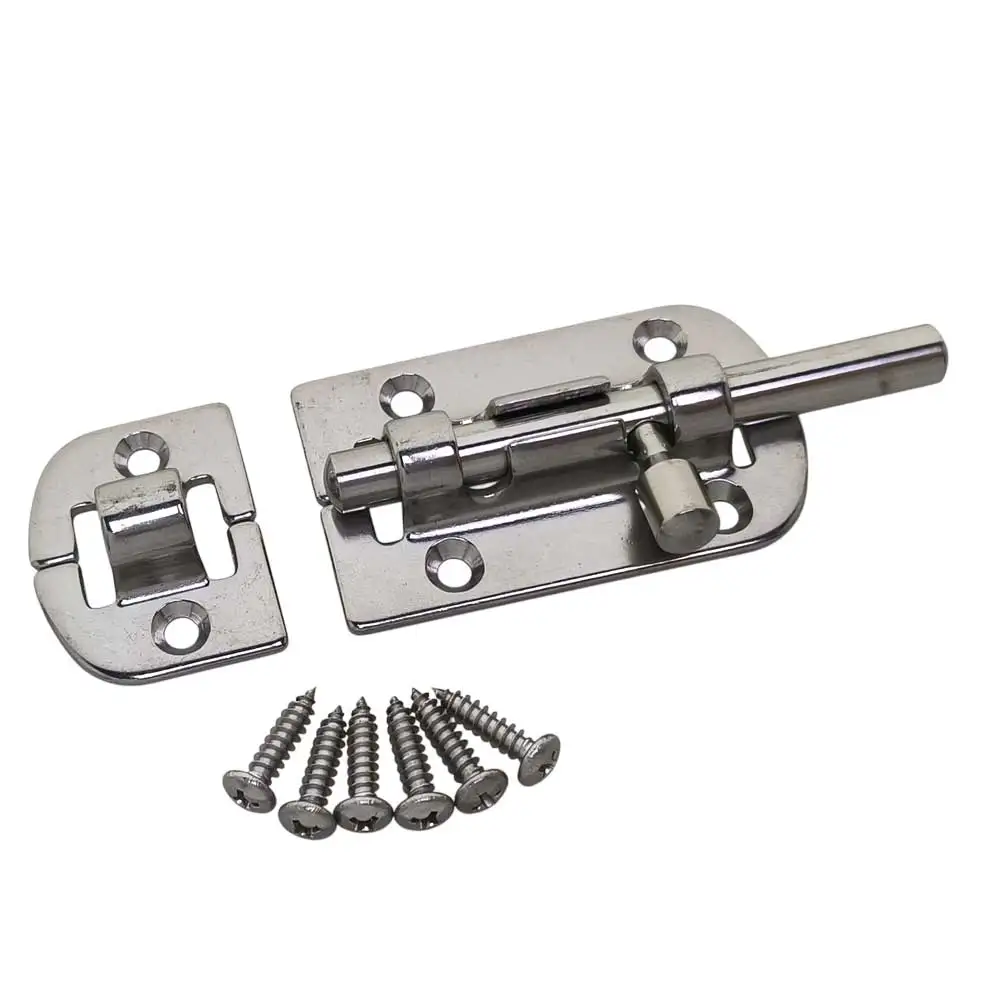 316 Stainless Steel Sliding Door Pull Latch Boat Yacht RV Camper Draw Pull Pin Lock Window Door Bolt RV Trailer Gate Hardware