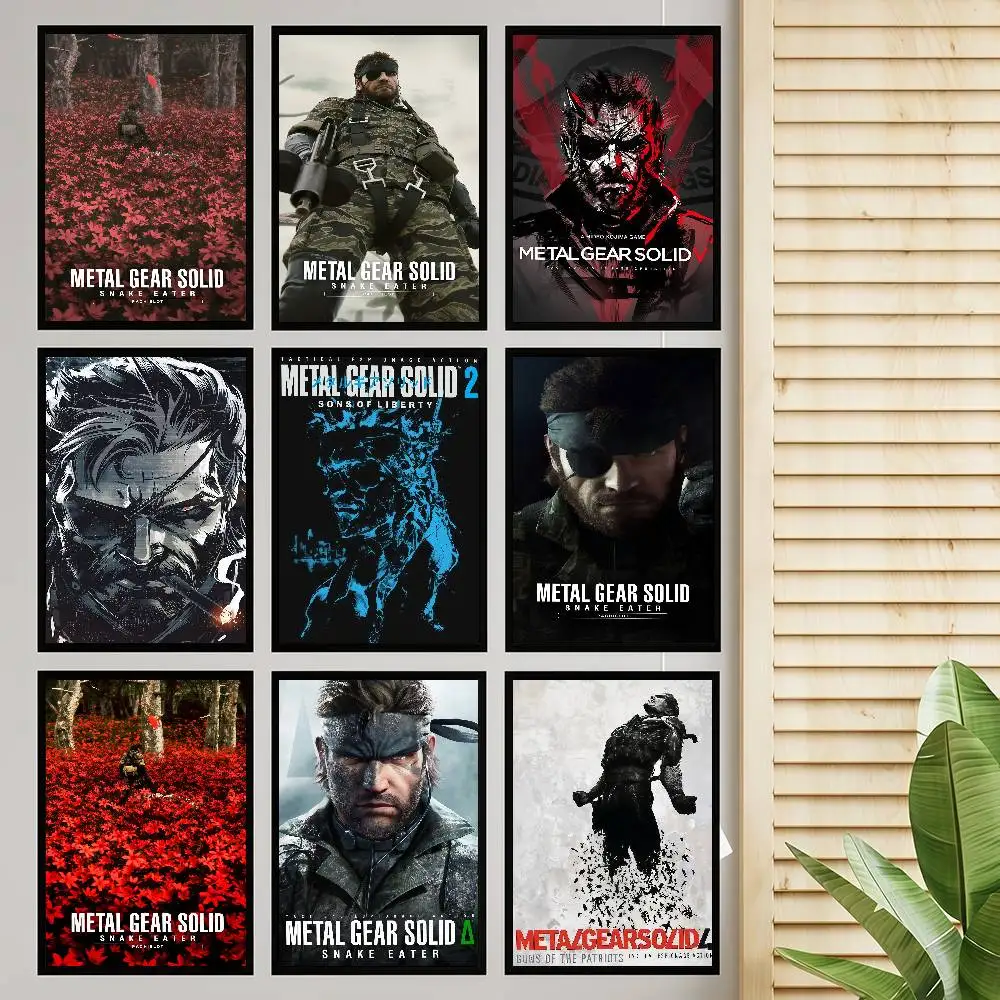 Metal Gear Solid Series Art Selbstklebendes Kunstposter Decoracion Gemälde Wandkunst Weißes Kraftpapier Home Decor