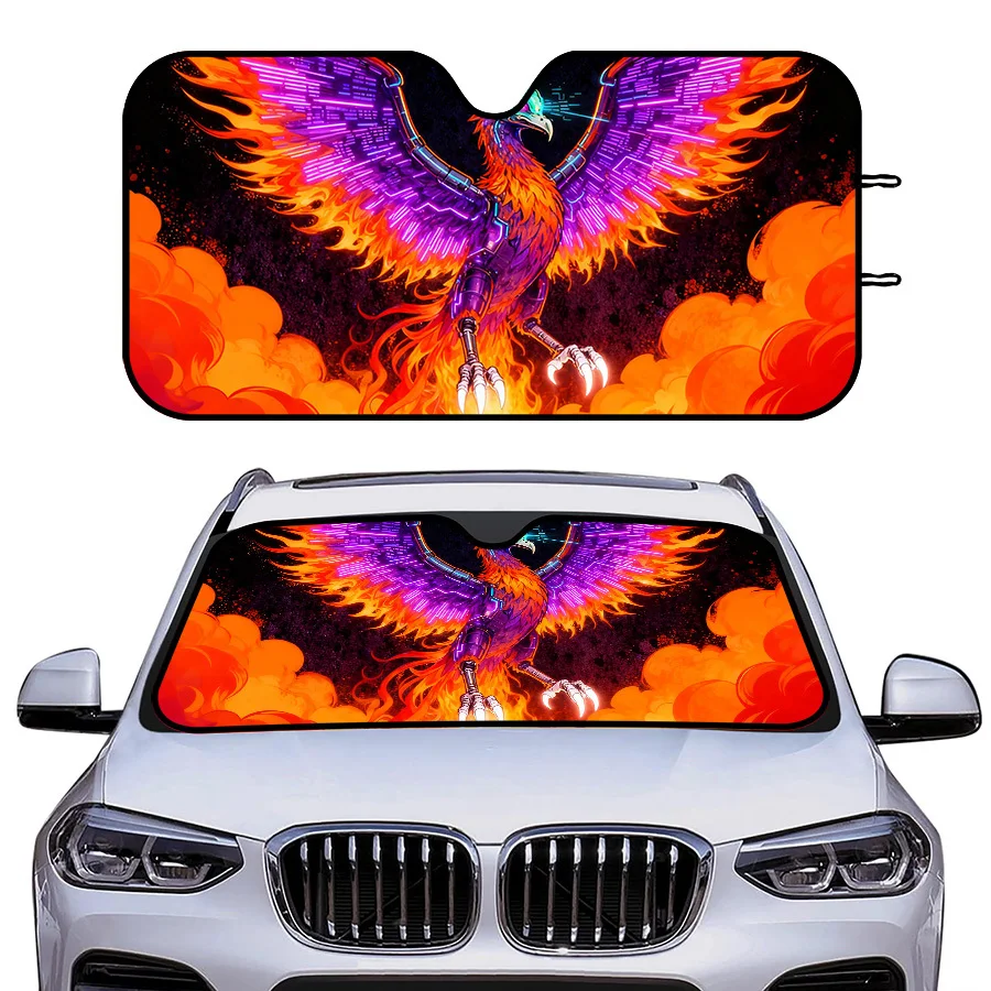Multifunctional Foldable Car Window Sunshade With 3 Sizes, UV Protection For Front Windshield, Suitable For Summer Parking, Road