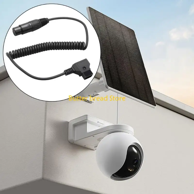 W89C 4 Pin XLR to D Tap Power Converter Cable Line Line لمعدات فيديو ستيريو احترافية، بطارية الكاميرا D Tap Charging #4