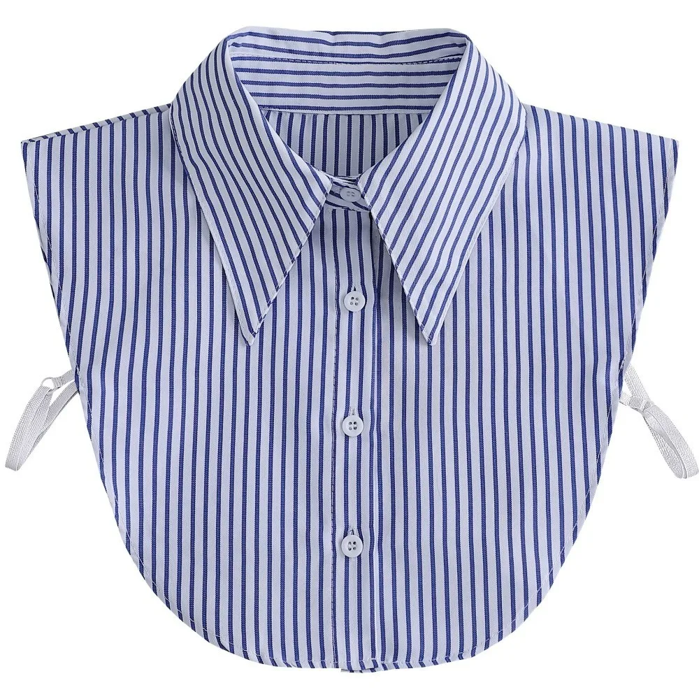 Detachable Stripe Shirt Fake Collar Comfortable Commute Fake Hand Sleeves Easy To Wear Decorative False Wrist Cuffs Photo Props