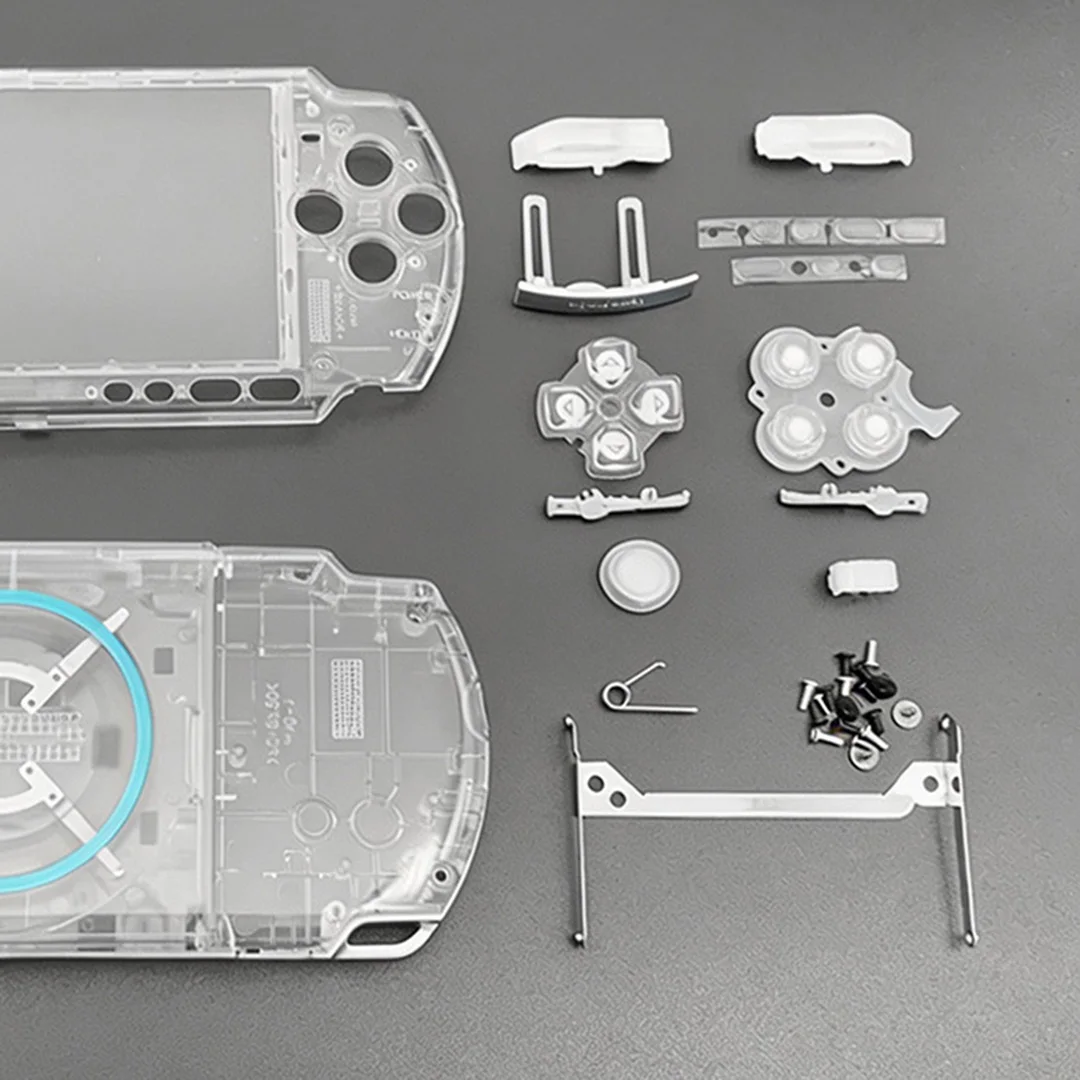 Transparent Replacement Housing Shell For PSP 3000 Full Housing Shell Case Set DIY Repair Parts Console Shell Accessories