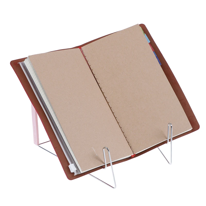 Support de tablette de lecture pliable mains libres, support de lecture en acier inoxydable