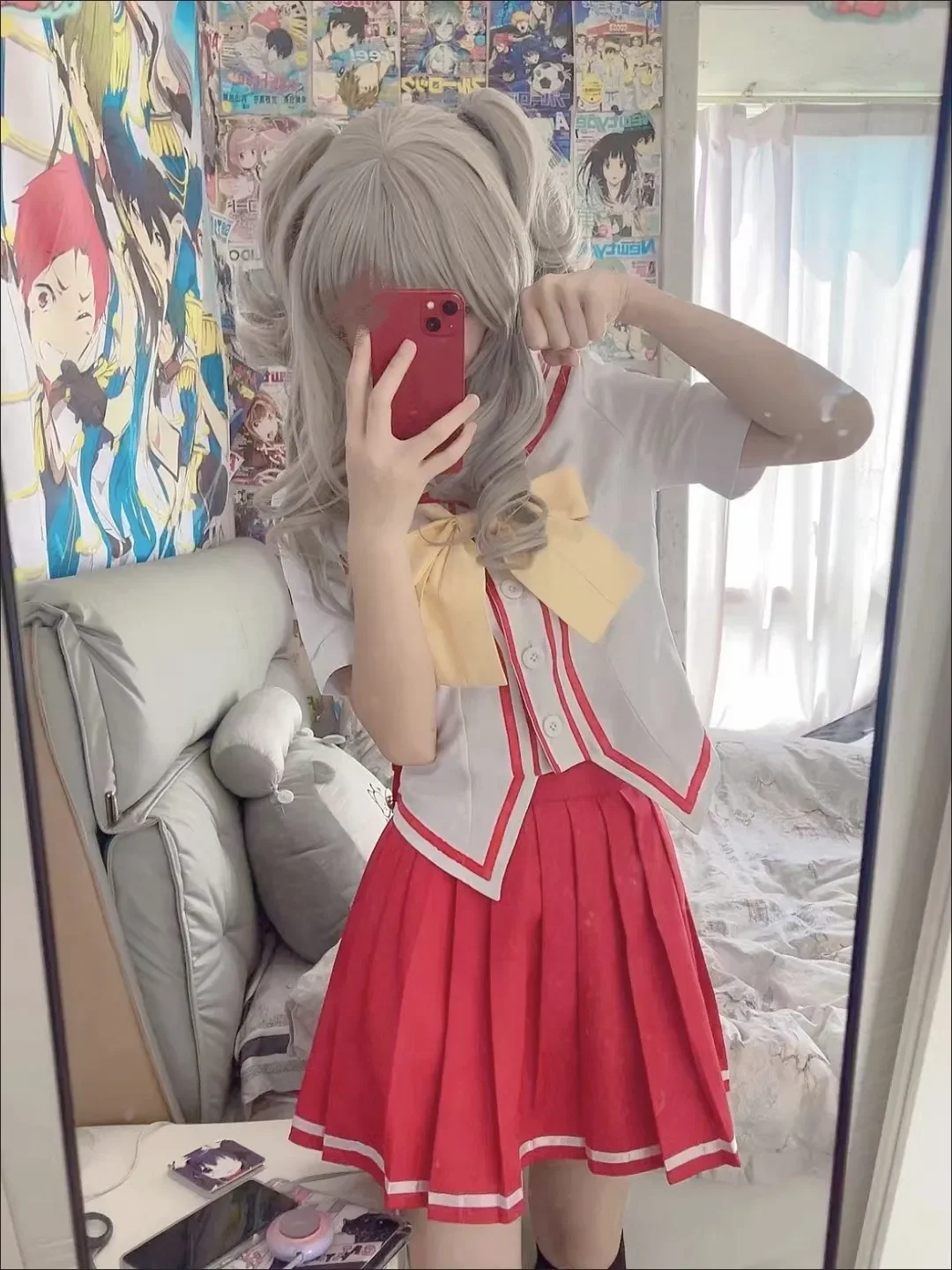 Anime Charlotte Hoshinomiya Academy Student Council President Tomori Nao Cosplay Kostüme Damen Sommer Matrosenanzug Alltagskleidung