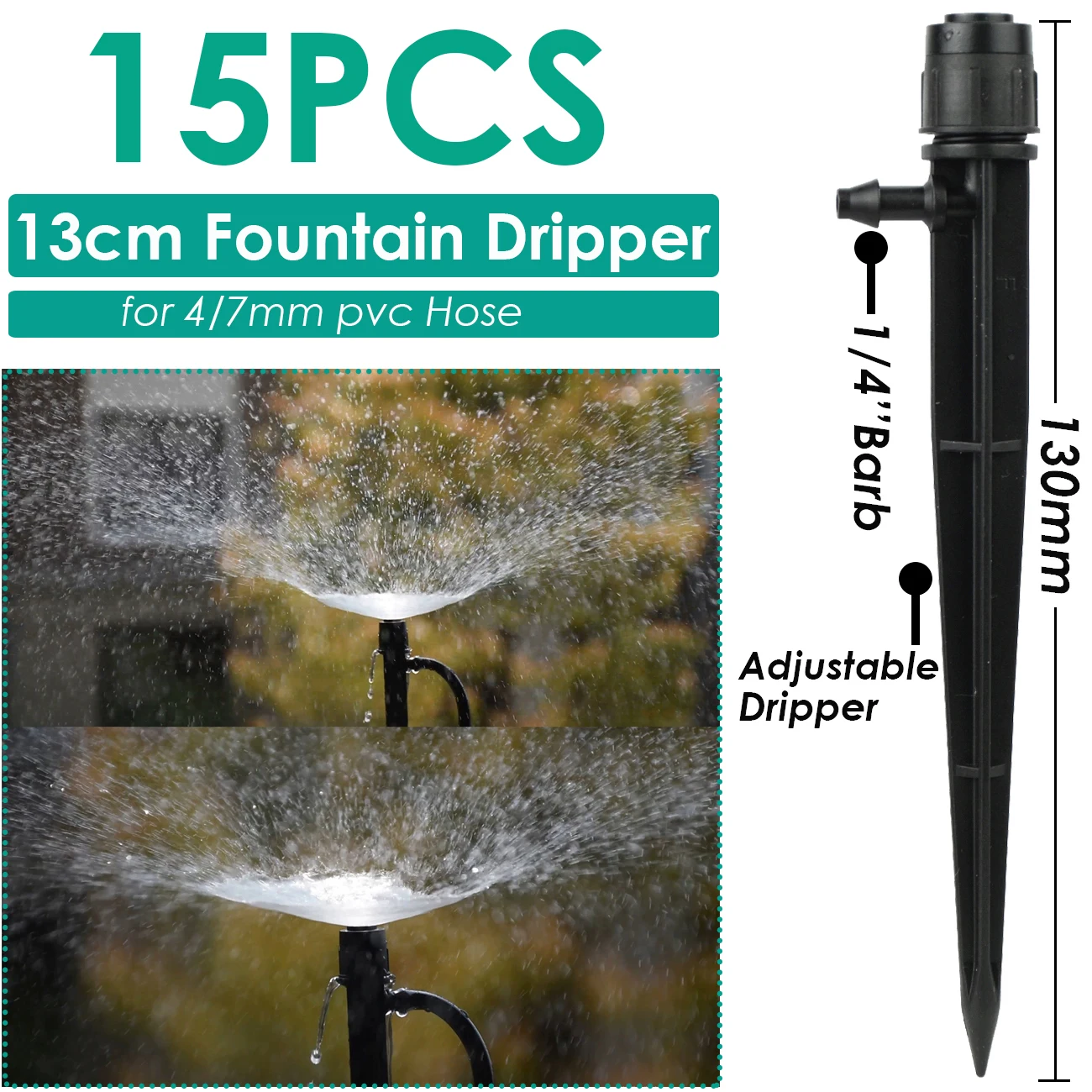 Sprüh garten 1/4 ''Bewässerung Sprinkler Tropfer Tropf bewässerung Gewächshaus einstellbare Nebels trahler Mikros pray rotierende Düse – Detail 4