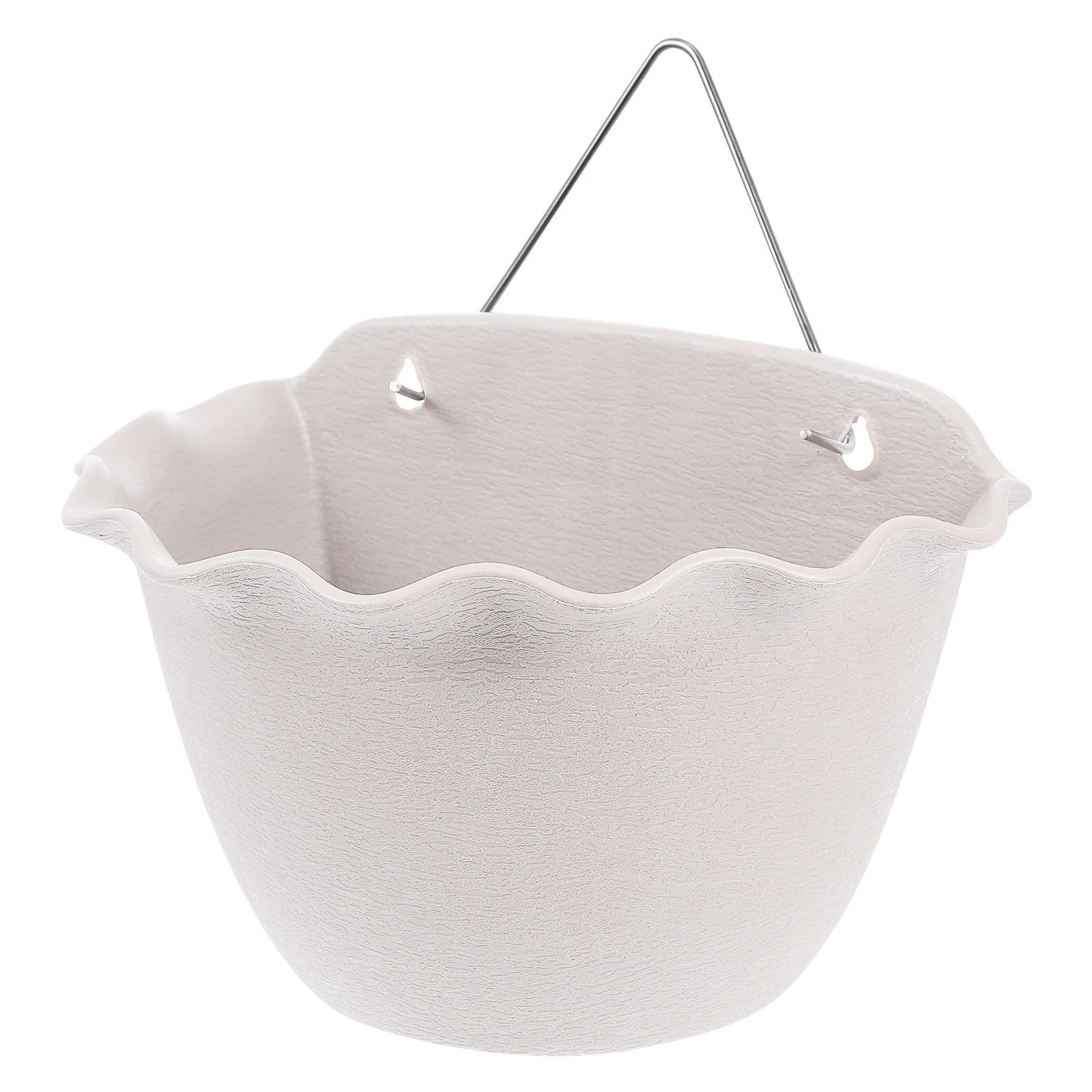

Rustproof Retro Spray Paint Planter Large White V Hook No Trace Nail Sturdy Durable Hanging Basket Wall Mount Garden Yard Decor