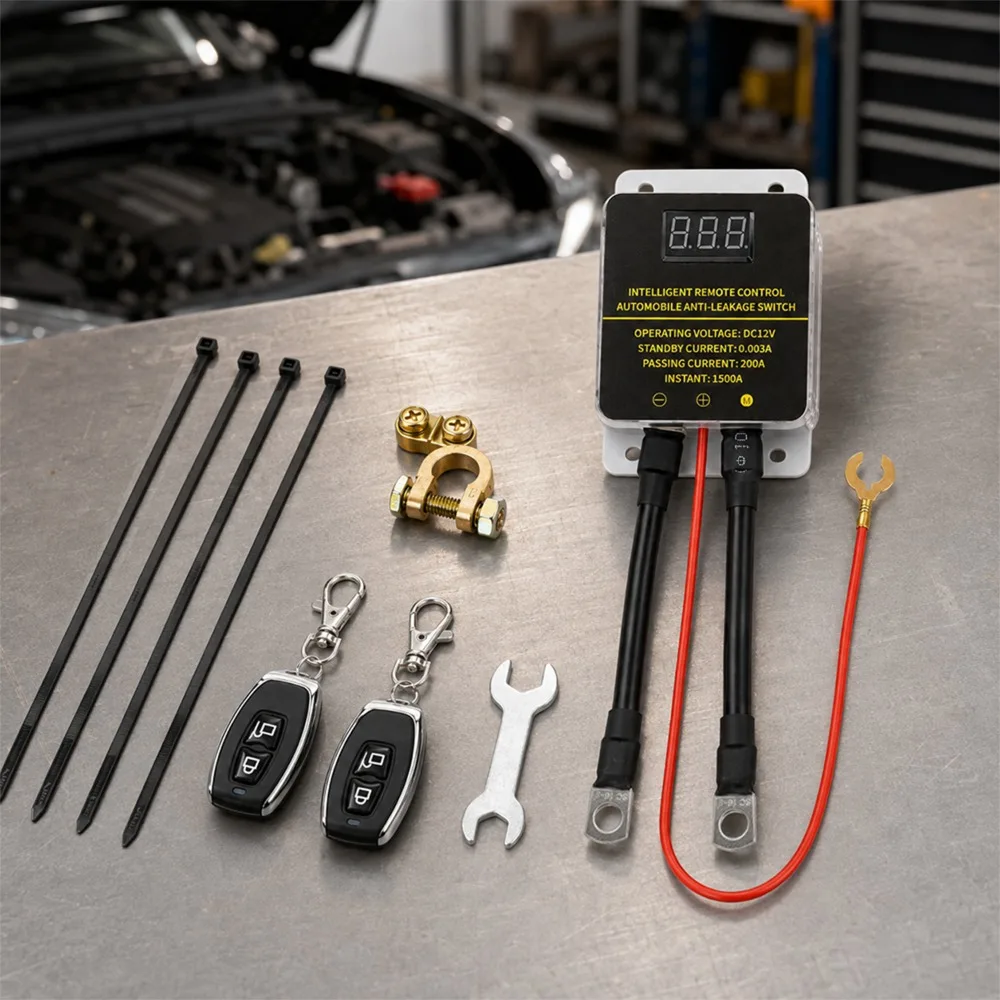 12V Auto-Batterie-Trennschalter mit Fernbedienung, Diebstahlschutz, Unter-Spannungs-Schutz zur Verlängerung der Batterielebensdauer